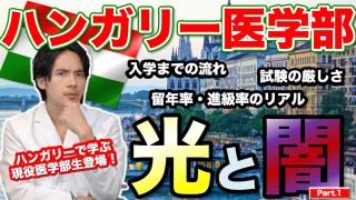 【ハンガリー医学部の光と闇】入学までの流れから留年・進級のリアルまで現役医学部生が全てを語ります。【Part.1】